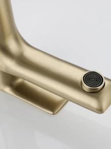 1 pezzo Rubinetto moderno in acciaio inossidabile a doppia manopola con foro singolo, anti-schizzi, finitura brunita, nucleo in ceramica, ideale per cucina, lavanderia e bagno