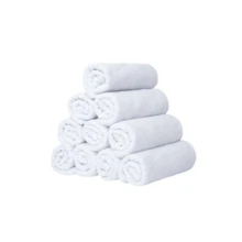 Kit With 10 Manicure And Pedicure Towels – 23x48cm | Super Soft Touch And High Absorption - White - View 1