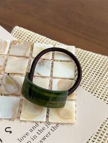 9件套女士时尚亚克力纯色几何拱形发圈，马尾辫发绳，橡皮筋，优雅发带，发饰，适合日常佩戴，节日礼物头饰