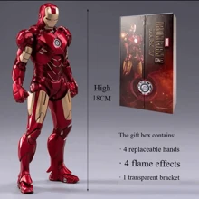 Hasbro ​​10th Anniversary Series 1:10 Scale Action Figure Collection - MK1 To MK7 Non-Luminous, 18cm Armor With Interchangeable Hands & Flame Effects, Avengers Movie Accuracy Collector's Edition"​