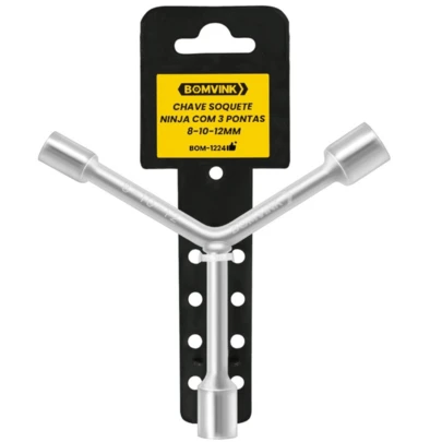 Chave 3 Pontas Soquetes 8 x 10 x 12mm Bomder