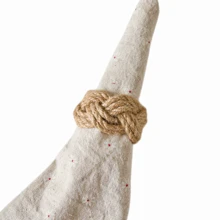 Macrame Jute Rope Napkin Holder Ring Garland Farmhouse Rustic Country Decor , Prayer Wall Hanging Decor Napkin Rings Weddings Home Decor, Wooden Ring Napkin Rings For Table Decor, Easter Farmhouse Napkins Rings For Boho Table Decor, Spring Banquet, Wedding, Holiday Dinner Party