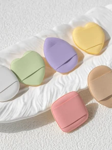 Set di 6 spugnette per trucco da applicare con le dita, a forma di cuore/goccia/quadrato, adatte per fondotinta, correttore, adatte a tutti i tipi di pelle, spugnette per trucco da dito per signore