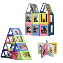 3 Packs/ 6 Pack/ 9 Pack Colorful Magnetic Photo Frames, 3-Inch Refrigerator Magnet Photo Album Frames, Used For Displaying Family Memory Photos, Compatible With Fujifilm Film - Photo Card Display For Home Room, Living Room And Office Decoration, Christmas, Valentine's Day And New Year Gifts