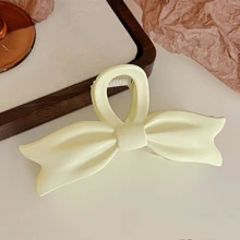 3pcs Women Minimalist Matte Bowknot Solid Hair Clips, Elegant Versatile For Daily Wear, Casual Party, Commute, Vacation, Hairstyling, Face Wash, Shower, Makeup Summer Hair Claws Claw Clips Hair Jaw Clip Hair Clamps Hair Clutch Hair Catcher Clip