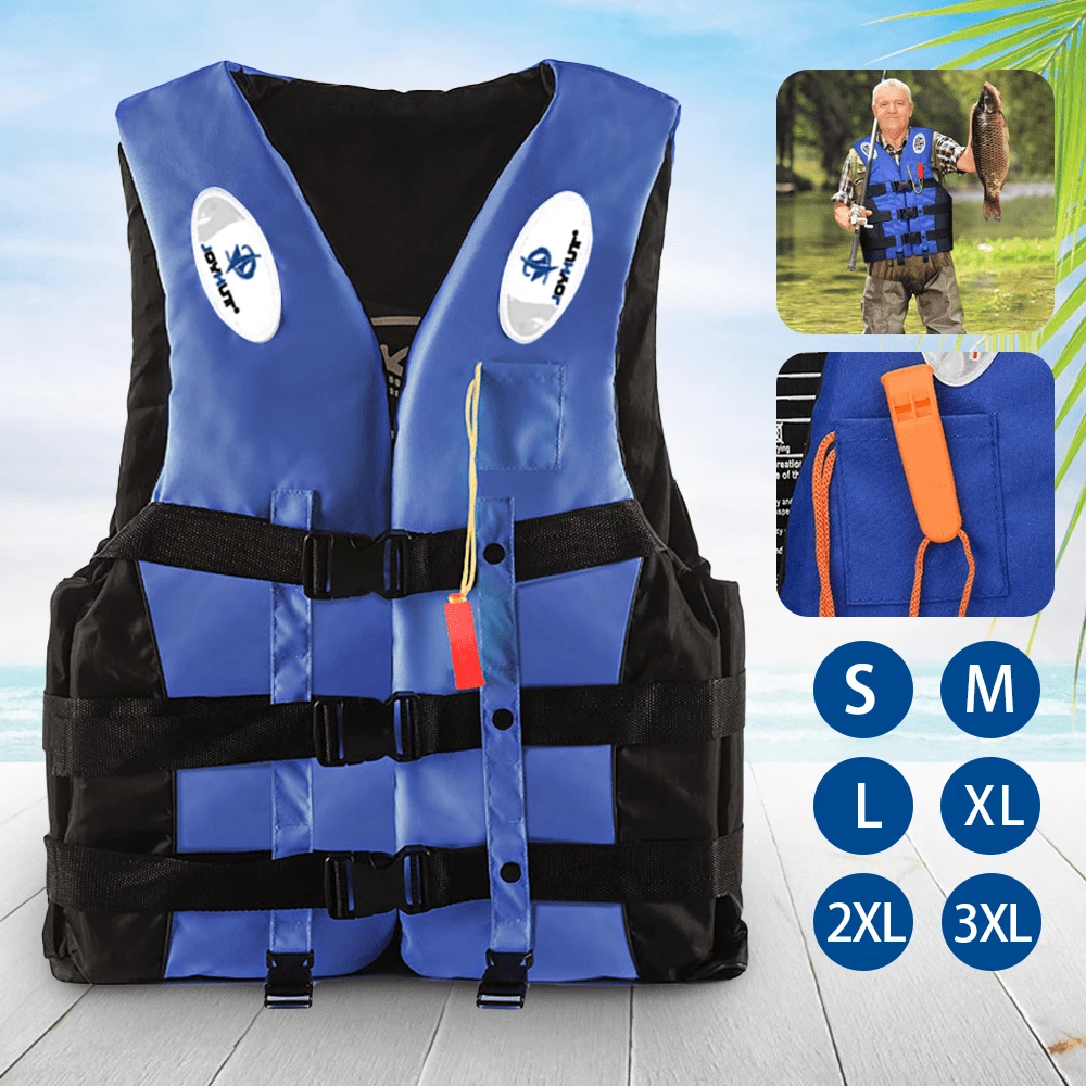 Life Jacket Adult, Removable Jackets For Boarding, Adult Lifejacket With Whistle Suitable For Boating Surfing Swimming Water Sports, Men'S And Women'S Adjustable Vest, Comfort Guarantee - Blue - View 1