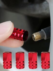 4pcs Car Tire Valve Caps Aluminum Alloy Car Wheel Tire Valve Caps Dustproof Car Motorcycle Truck Bike Compatible With USA AIR Valve Caps - Multicolor - View 7