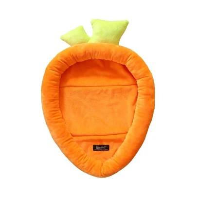 ITANDME Rabbit Bed, Guinea Pig Bed, Guinea Pig Mat, Rabbit Bed Carrot-Shaped, Suitable For Small Animals, Warm & Cozy, Fit For Guinea Pigs, Chipmunks, Squirrels, Hedgehogs And Other Small Pets