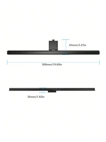 Lámpara decorativa de pantalla táctil dual, Luz de ambiente/juego, Lámpara de protección ocular para monitor de esports, Lámpara colgante de pantalla de computadora con retroiluminación RGB multicolor y luz frontal ajustable de 3 colores