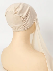 1 Miếng NỮ Chất rắn Quấn đầu Với khăn quàng cổ Đối với Cuộc sống hàng ngày - Màu be - Xem 9