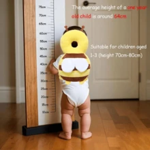 婴儿头部保护垫背包，适合学步和爬行，圣诞元素婴儿学步车保护垫，可调节婴儿头部保护垫背包，蜜蜂图案，圣诞节（蜜蜂触角形状随机）