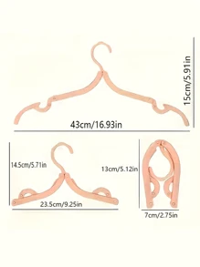 Portable Foldable Travel Clothes Hanger - Space-Saving Folding Design, Plastic Multi-Color Hanger, Suitable For Luggage, Closet Organization And Travel Essential, Lightweight And Easy To Fold Clothes Hanger - Must-Have Cruise Accessory, Space-Saving Clothes Drying Rack, Garment Hanger, Travel Clothes Rack (Random Color) Travel Essentials Travel Accessories Vacation Summer Holiday Back To School