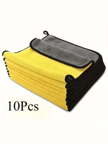 1/ 2/ 3/ 10 قطع من المناشف السميكة لغسيل السيارات، قماش أحادي الوجه من الألياف الدقيقة لتنظيف السيارات والمطبخ، مناديل مبللة إعادة الاستخدام للمنزل