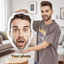 1PC Custom Face Pillow, Personalize Big Head Pillow, Personalize Pillow Gift For Boyfriend Husband Wife, Custom Photo Pillow Human Pillow - Multicolor - View 4