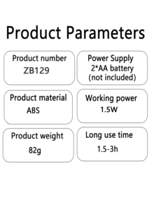 AOYI 1 pieza Ventilador mini portátil de mano operado por batería AA con base y 1 ajuste de velocidad para exteriores, estilo sencillo - degradado de color - Ver 10