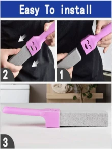 1套（10件）浮石马桶刷：浴室清洁石，带1个手柄。手柄采用塑料材质，无需充电。特点包括持久耐用、耐酸耐腐蚀、易于清洁、省时省力。专为浴室清洁和去污而设计，不会损坏陶瓷表面。一款家用清洁工具。