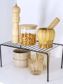 Black White Wire Closet Organizer Shelf Steel Dish Rack Drawer - Black - View 9