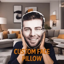 1PC Custom Face Pillow, Personalize Big Head Pillow, Personalize Pillow Gift For Boyfriend Husband Wife, Custom Photo Pillow Human Pillow - Multicolor - View 6