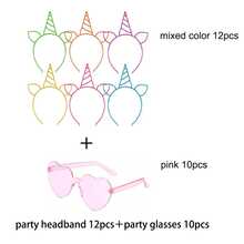 6/10/12 件独角兽派对头带，派对发带，主题活动，拍照道具，派对装饰和配饰，圣诞节 - 彩色 - 查看 11