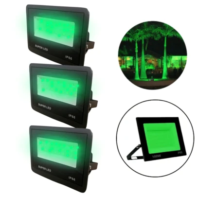 Refletor Luminária Holofote LED Verde 50W Bivolt IP66 Iluminação Externa Estilosa Aprova de Água TF150VZ16