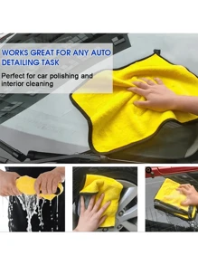 1/ 2/ 3/ 10 قطع من المناشف السميكة لغسيل السيارات، قماش أحادي الوجه من الألياف الدقيقة لتنظيف السيارات والمطبخ، مناديل مبللة إعادة الاستخدام للمنزل