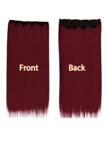 1 pieza Extensiones de cabello sintéticas resistentes al calor de 24 pulgadas y 40 pulgadas en una sola pieza, color marrón óxido, burdeos, rubio, multicolor, extra largas y rectas con 5 clips, extensiones de cola de caballo resistentes al calor de fibra adecuadas para mujeres y niñas para diversas ocasiones, incluyendo festivales de música, fiestas, cosplay, vacaciones y todas las estaciones