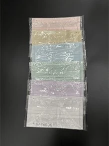 [60/30/10pcs] Disposable 3-Ply Adult Face Mask, Macaron Colors, Fashion, Elastic, Windproof, UV Protection, Comfortable, Breathable, Casual Wear, Non-Washable, Jacquard Woven Fabric, Suitable For Outdoor Use