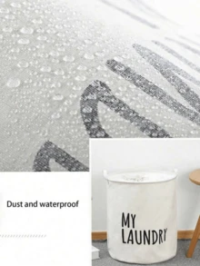 1 件大号防水可折叠日式织物衣物收纳篮，适用于家庭、玩具、洗衣整理装饰品、节日装饰、房间装饰、家居装饰、卧室装饰、收纳盒、家居收纳、女式白色 T 恤、女式黑色裤子、女士冬装、连衣裙 - 灰色 - 查看 5