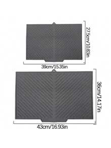 1PC Non-Slip Silicone Kitchen Mat With Drain Slots, Dish Drainer Pad For Sink Or Countertop, Quick Drying Mat For Pots, Pans, And Utensils, Heavy Duty Countertop Protector.