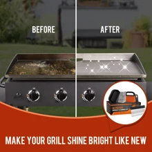 1pc Baking Tray Cleaning Kit, Flat Top Grill Cleaning Set With Baking Stones, Tray Scraper, And Tray Brush, Easy To Remove Stains