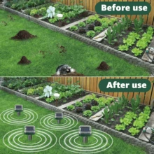 Solar Powered Ultrasonic Pest Repeller, Mosquito & Rodent Repelling Device With 600mAh Battery & Solar Panel - High Quality Yard Protection Against Moles, Gophers And Voles, Effective For 7-14 Days Of Continuous Use - Easy Installation, Durable Design, Suitable Outdoor Anti-Rodent Tool For Garden And Lawn - Multicolor - View 5