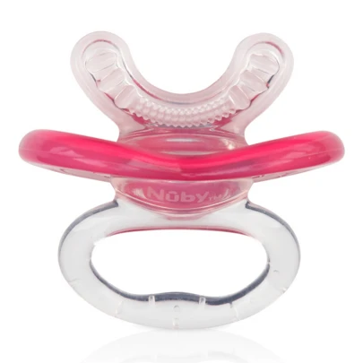 Chupón mordedera gum ezz nuby de silicon suave 3+m