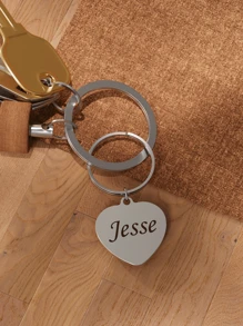 Llavero personalizado de acero inoxidable con grabado de pareja y amor como regalo del Día de Acción de Gracias, Día del Padre o Día de la Madre
