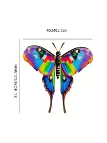 Creative Iron Butterfly Wall Hanging Decor, Outdoor Garden Landscape Villa Home Crafts Ornament Gift