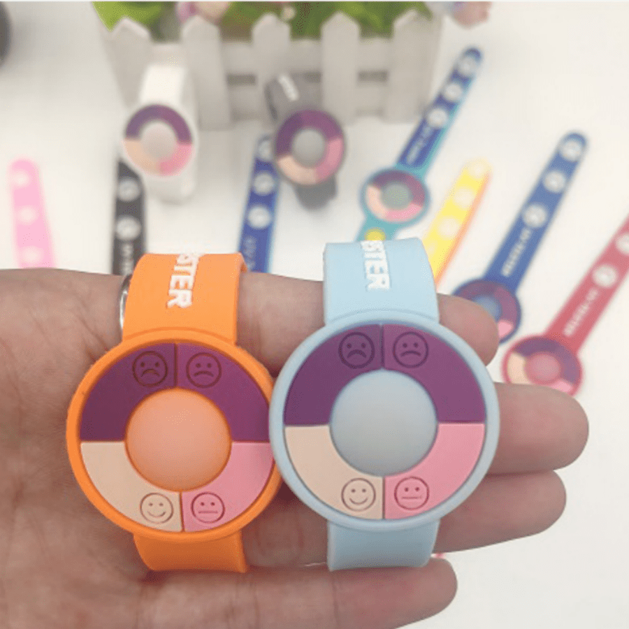 Bracelet en silicone sensible aux UV, Bracelet changeant de couleur pour l'extérieur, Détermination de l'intensité UV, Randonnée, Voyage, Pêche, Natation, Adultes