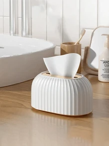1pc Luxury High-End Paper Tissue Box With Lifting Spring Inside, High-Quality Coffee Table Napkin Paper Box For Living Room, Home Use Facial Tissue & Wet Wipe Dispenser