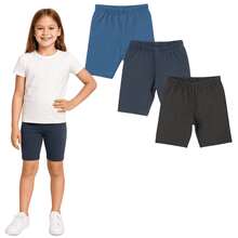 Kit 2 Cotton Bermuda Jeans For Children, Youth, Girls, Women, Sizes 1 To 16 - 彩色 - 查看 1