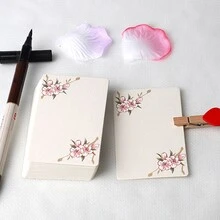 20张/套圆角空白DIY绘画卡、厚纸板贺卡、花卉图案卡、白卡纸礼品卡、手写祝福卡 - 彩色 - 查看 15