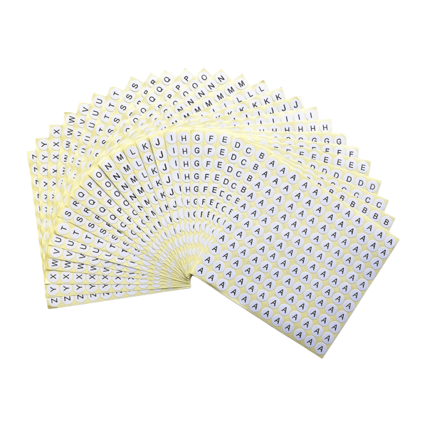 26pcs A-Z Letter Stickers, Small Round Paper Removable Alphabet Labels, Self-Adhesive Peel And Stick Stickers, Complete Set Of 26