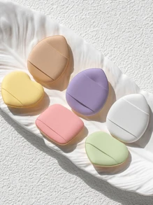 Set di 6 spugnette per trucco da applicare con le dita, a forma di cuore/goccia/quadrato, adatte per fondotinta, correttore, adatte a tutti i tipi di pelle, spugnette per trucco da dito per signore
