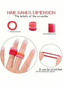 500pcs Girls Colorful Hair Ties, Hair Bands, Hair Accessories Set, Suitable For Daily Wear, Festival Gifts (Random Color)