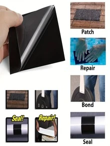 1/10/20片超强防水防漏胶带 - 管道自修复粘合剂，几秒钟内修复泄漏，家用和工业用防水密封胶，防漏胶带|自修复粘合剂|防水密封胶 - 黑色 - 查看 9