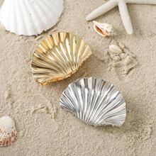 1pc Gold Metal Shell Barrette Hair Clip, Fashion Hair Accessory For Women And Girls Summer Hair Claws Claw Clips Hair Clips Hair Jaw Clip Hair Clamps Hair Clutch Hair Catcher Clip
