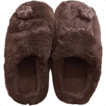 Lucky Cat Slippers Women's Bedroom Slippers PU25-81 - 鏽棕色 - 查看 5