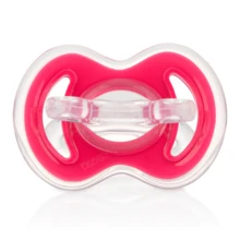 Chupón mordedera gum ezz nuby de silicon suave 3+m - Rosa - Ver 3