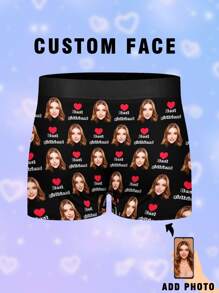 Customized Underwear Personalized Photo Printed Face Boxer, Best Girlfriend Novelty Men's Boxer Briefs Underpants Shorts Pants For Boyfriend Dad Birthday Valentine's Day,Dawg,Colorful,Cute,Adorable,Contracted,Funny,Custom,Unique,Customized,Personalized,Ideal Gifts For Him,Ideal Gifts For Her,Boyfriend,Girlfriend,Family,Friends,Her,Men Shorts