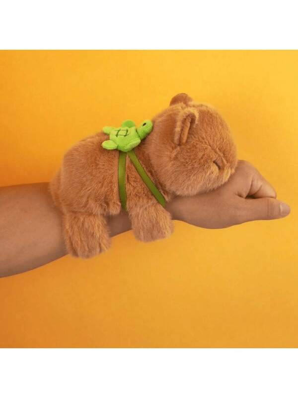 1 pieza - (18cm/7.08 pulgadas) Pulsera de peluche de Capibara - Muñeco de peluche - Decoración de muñeca - Regalo de cumpleaños/Navidad/Año Nuevo - Regalo perfecto