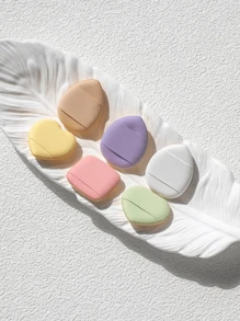 Set di 6 spugnette per trucco da applicare con le dita, a forma di cuore/goccia/quadrato, adatte per fondotinta, correttore, adatte a tutti i tipi di pelle, spugnette per trucco da dito per signore