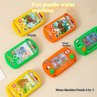 Juego de regalo de Navidad 2 en 1 de Rompecabezas y Lanzamiento de Aros de Agua, Juego de Lanzamiento de Aros de Agua Nostálgico de Mano, Juego Retro, Favor de Fiesta de Cumpleaños/Boda, Regalo Pequeño, Regalo de Navidad