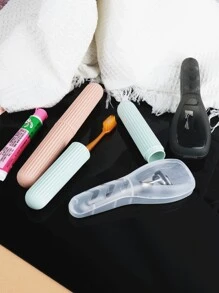 Toothbrush Case + Razor Storage Box, Portable Toothbrush Organizer, Travel Toothbrush Case, Toothbrush Cover, Travel Storage Box, Toothbrush Holder + Toothbrush Cover, Toothbrush Plastic Box, Toothbrush Storage Lid, Travel Wash Set, Portable Storage Box, Portable Toothbrush Holder, Travel Accessories, Toothbrush Container, Travel Toothbrush Case, Portable Toothbrush Box, Suitable For Travel, Camping, School, Business, Etc.